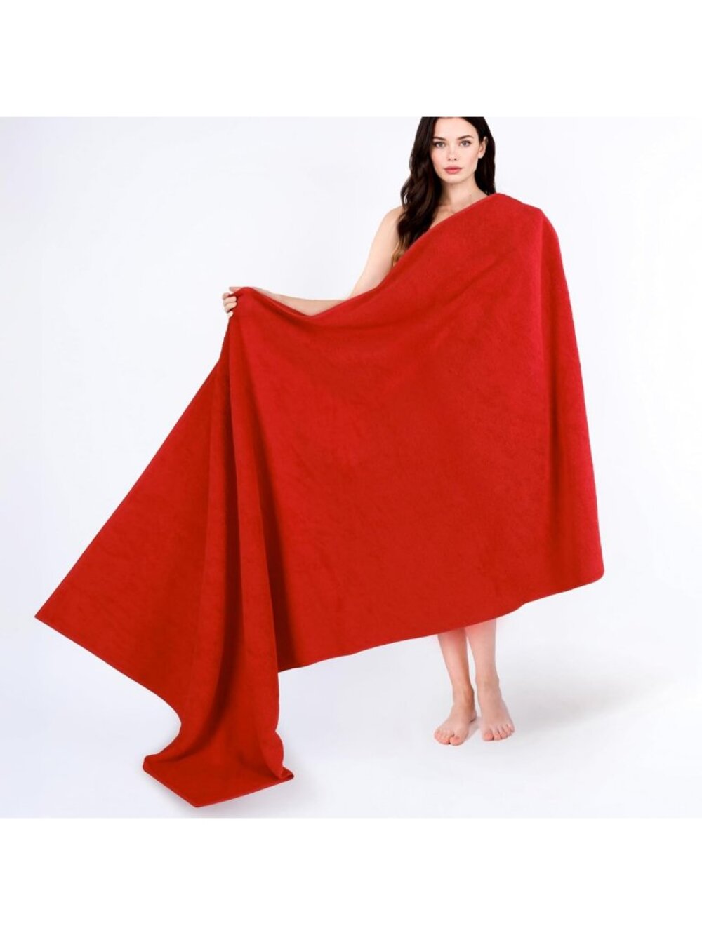 Oversized 100% Cotton Turkish Towel - Soft, Absorbent, Quick-Dry Bath Sheet, Red